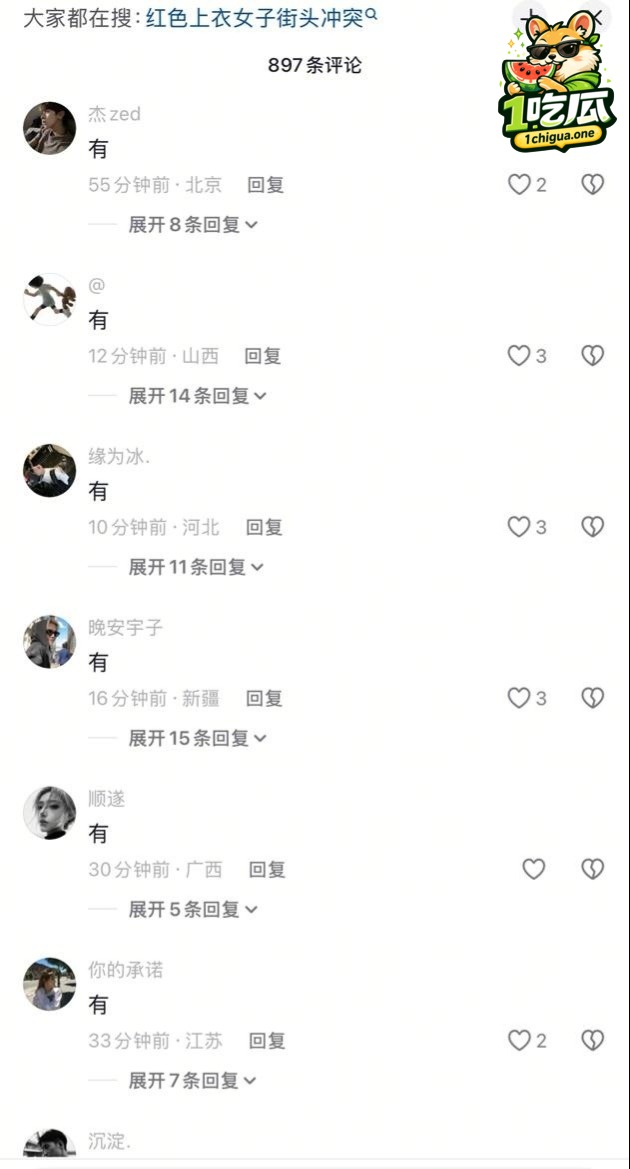 红衣上衣女子打小三完整视频爆出 由女女抓扯 变成男女四人双阵营群架